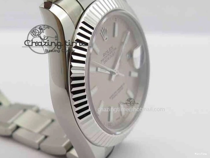 MiroTime 1221 DateJust II 41mm SS BP Maker Best Edition Gray Dial On SS Bracelet SA Trendsetting 3736